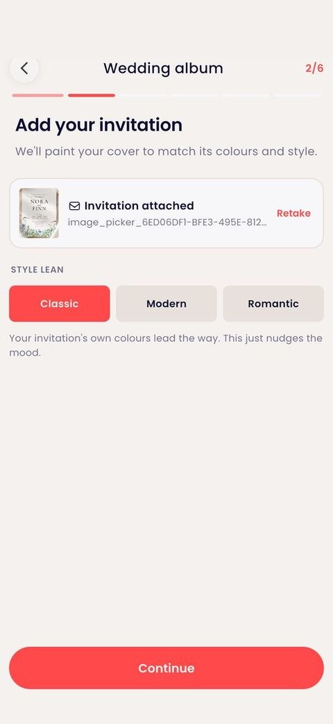 Add your invitation.