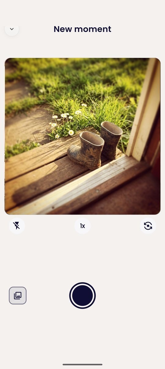 The app: taking today's photo